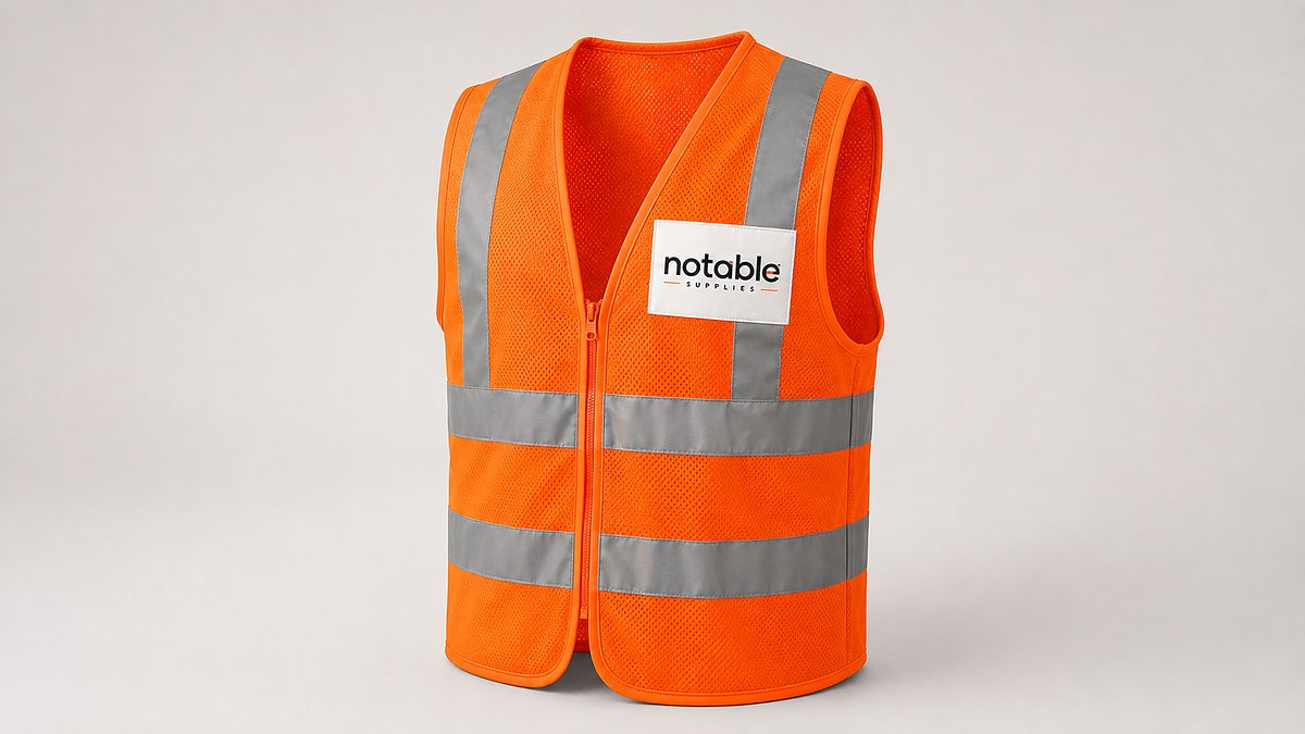 High visibility vest, personal protective equipment supplied by Notable Supplies in Uganda